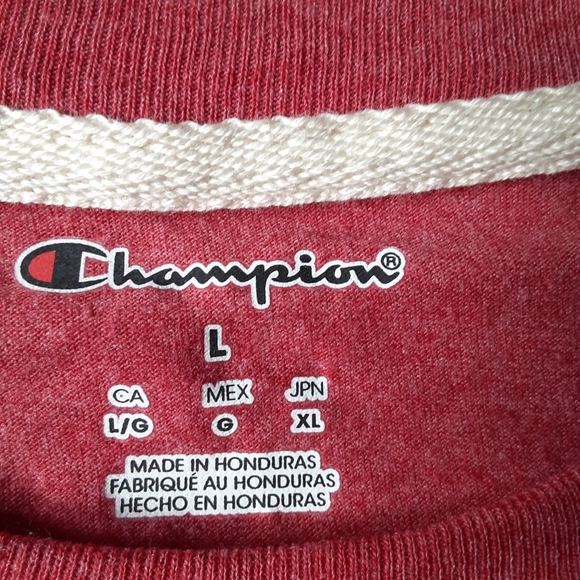 🎈SALE🎈 Sz L CHAMPION Short Sleeve Reddish pink T-shirt New w Riptag - Picture 1 of 12